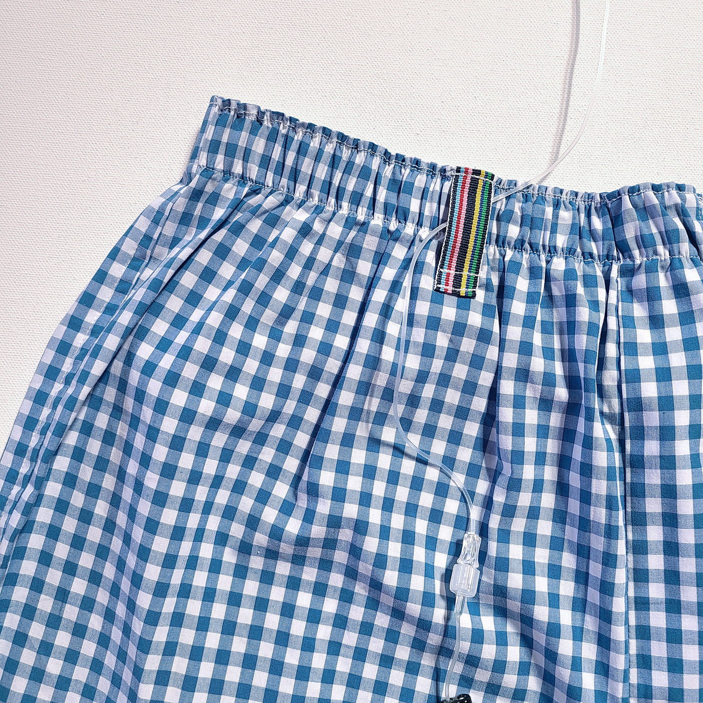 DIESEL Double Gingham Loose Boxer in Blue for Men